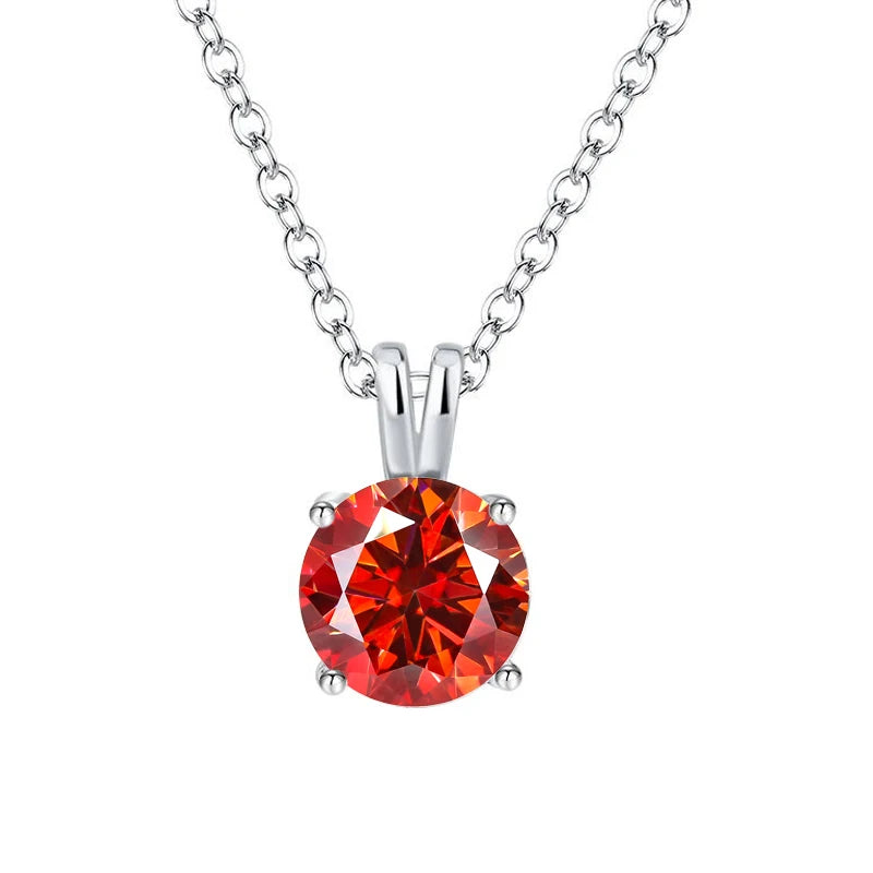 1–3ct Colorful Moissanite Pendant Necklace