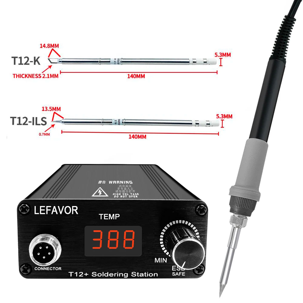 T12 75W Digital Soldering Station with Temperature Control