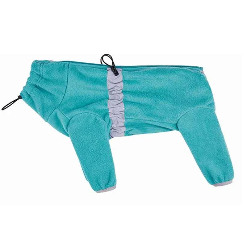 Polar Fleece Dog Jumpsuit – Reflective Closed-Belly Winter Suit for Small Dogs