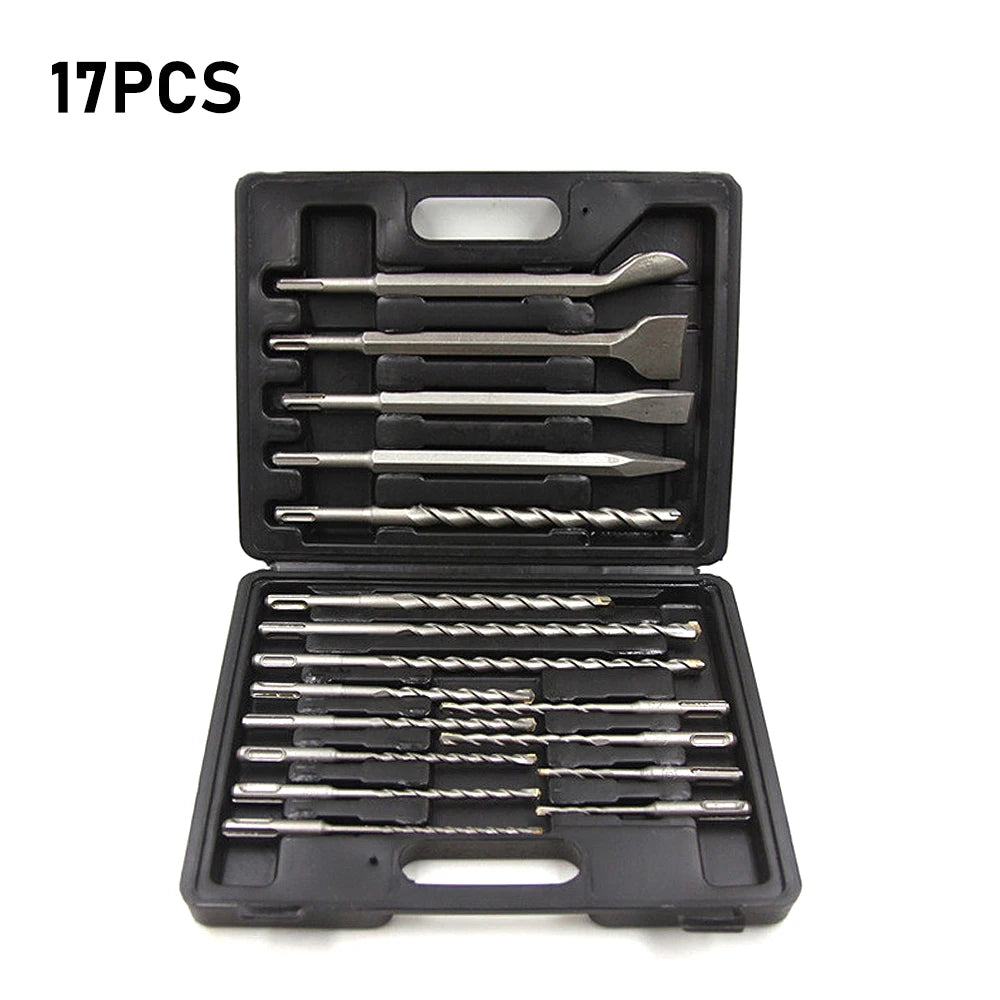 17Pcs SDS Plus Hammer Drill Bit Set