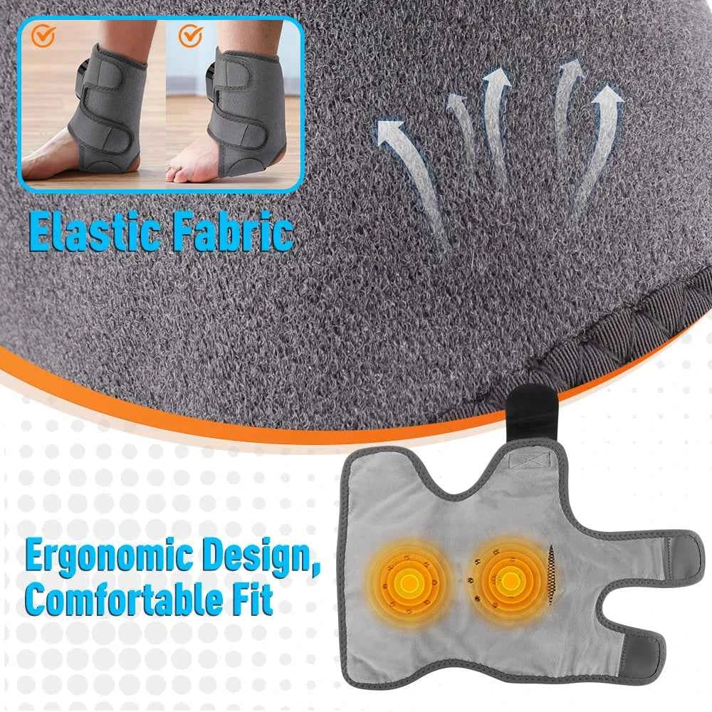 Electric Heating & Vibration Foot Massager – Adjustable Ankle & Joint Therapy Wrap