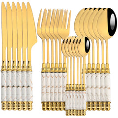 24Pcs Stainless Steel Cutlery Set by Snagg A Dinnerware