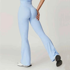 Women's Flared Yoga Pants | High Waist Bell-Bottom Lifting Dance Tights Gym Breathable Leggings