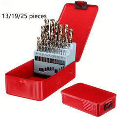 13/19/25pcs High-Speed Twist Drill Bit Set