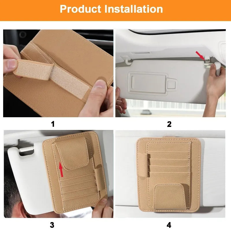 Car Sun Visor Storage Organizer by Snagg A Sun Glasses Holder