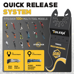 5PCS Oscillating Multi-Tool Hook Blades – Hook Saw Blades for Carpet, Shingles & Soft Materials