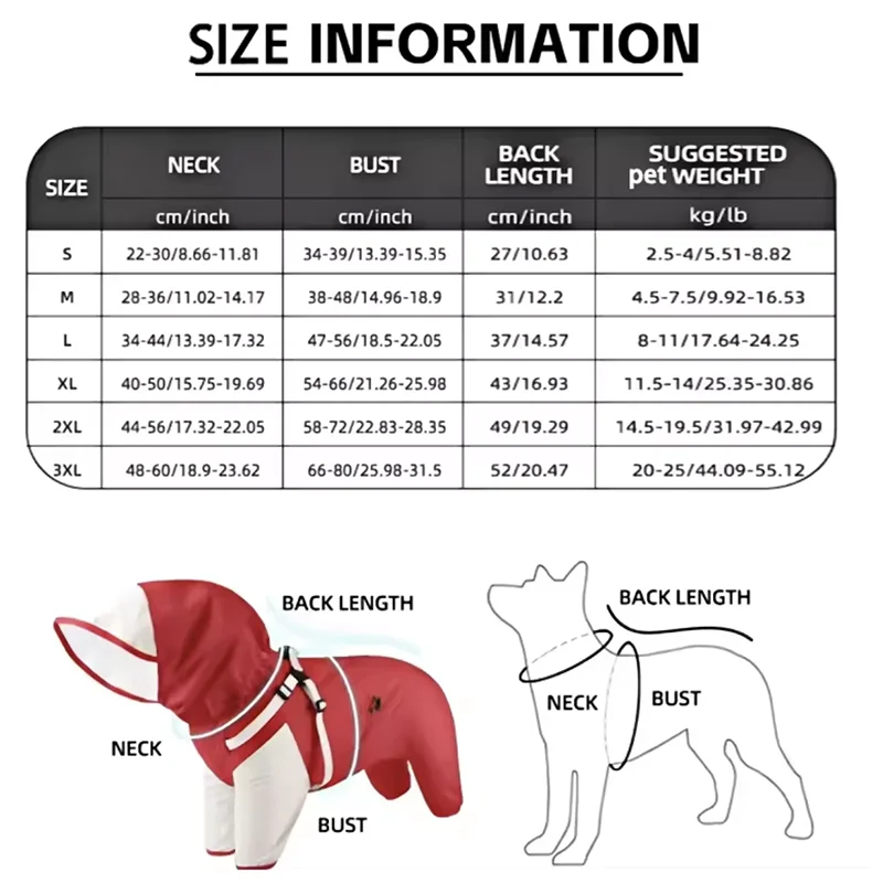 Waterproof Hooded Dog Raincoat by Snagg A Jacket