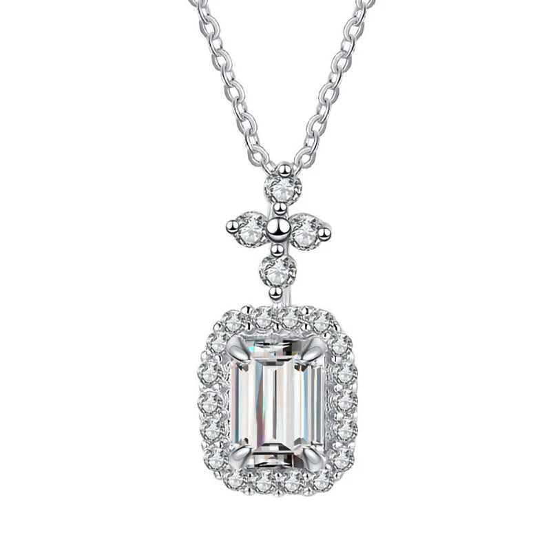 1CT Green Moissanite Necklace