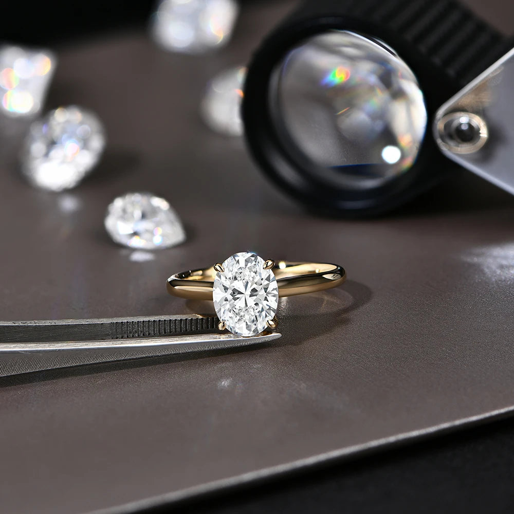 2ct Oval Moissanite Ring