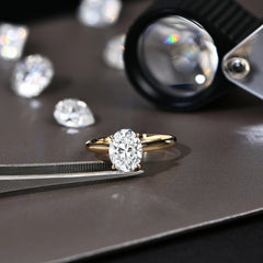 2ct Oval Moissanite Ring
