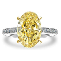 8×12MM Yellow High Carbon Diamond Ring - SnaggIt