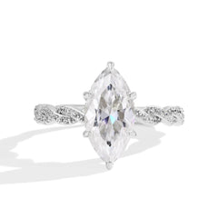 3ct Marquise Cut Moissanite Engagement Ring - SnaggIt