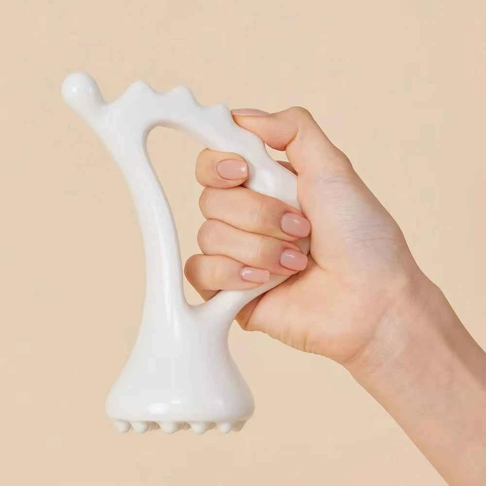 K-Beauty Ceramic Gua Sha – Hot & Cold Therapy Face Lifting & Depuffing Tool with Case