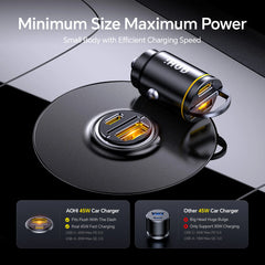 SUPERAUTO PD 45W Fast Car Charger (USB-C & USB-A) by Snagg A Car Adapter