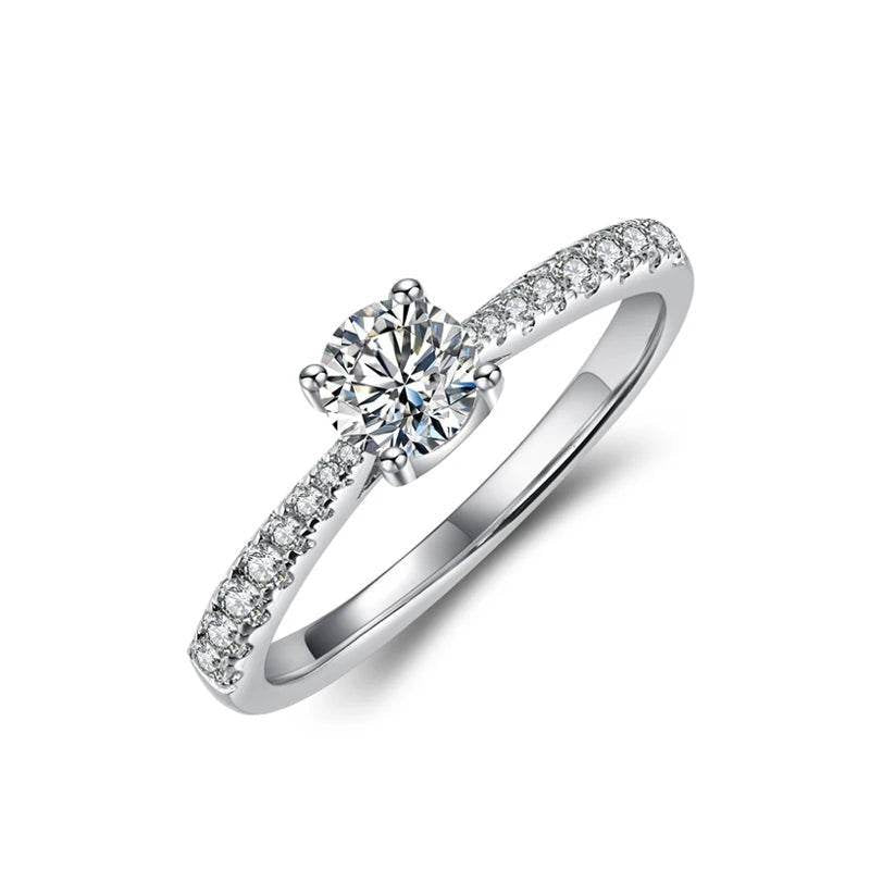0.5ct D Color Round Moissanite Ring - SnaggIt