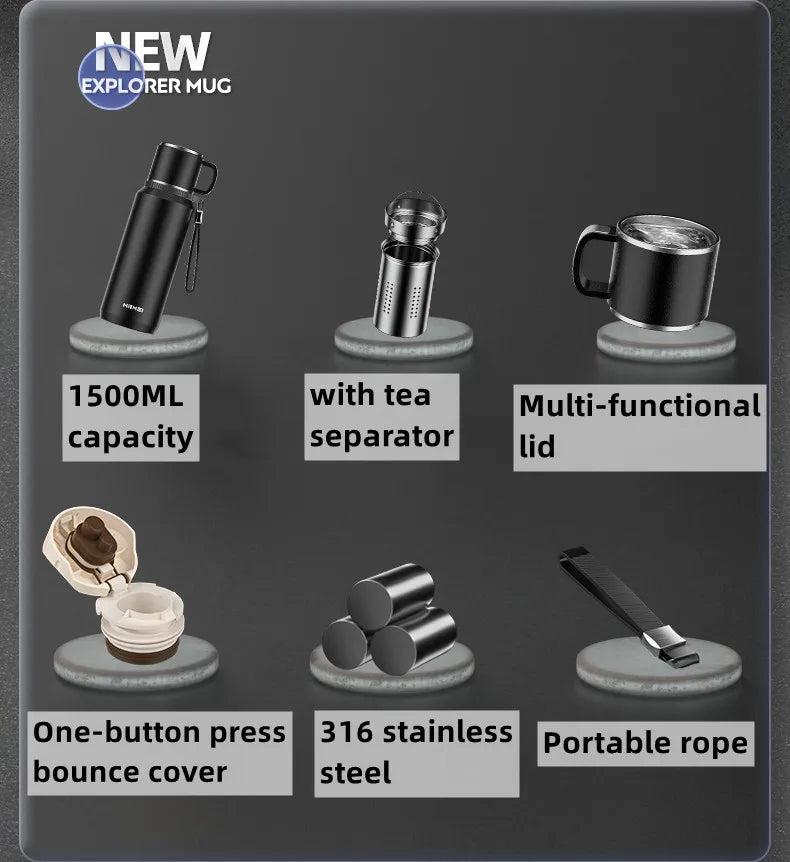 Stainless Steel Vacuum Flask For Tea And Coffee Pro Home by Snagg A Mug