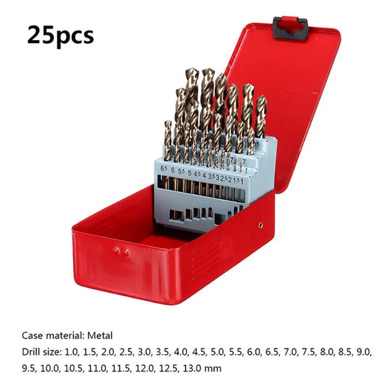 13/19/25pcs High-Speed Twist Drill Bit Set