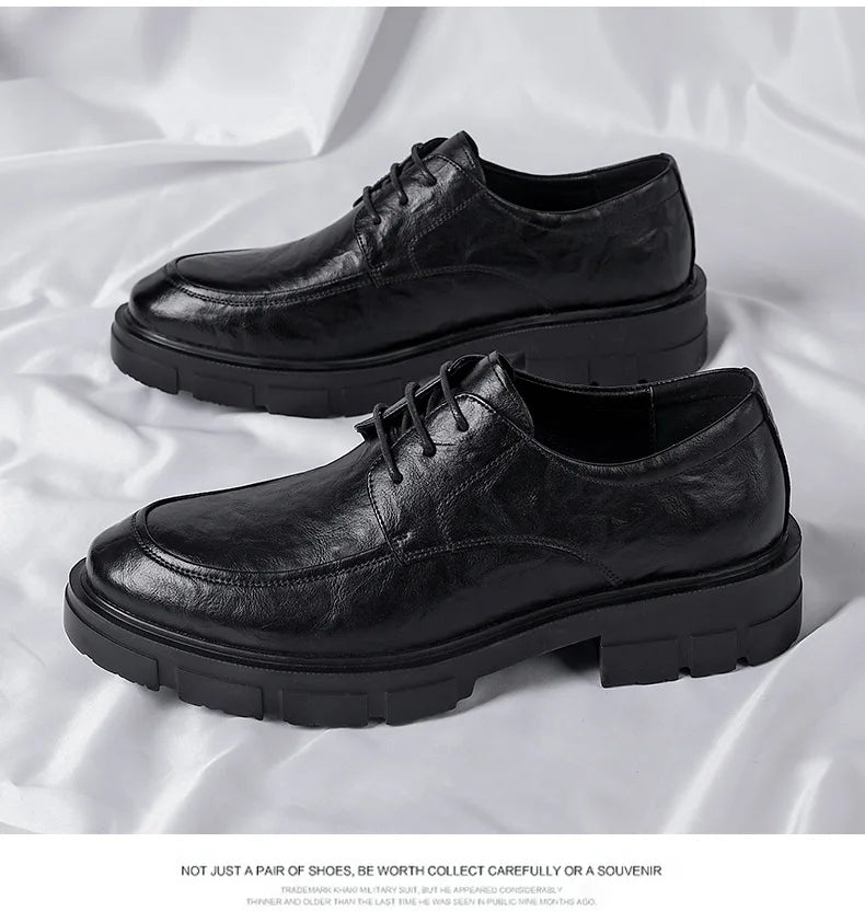 Men’s Height-Increasing Leather Dress Shoes by Snagg A Shoes