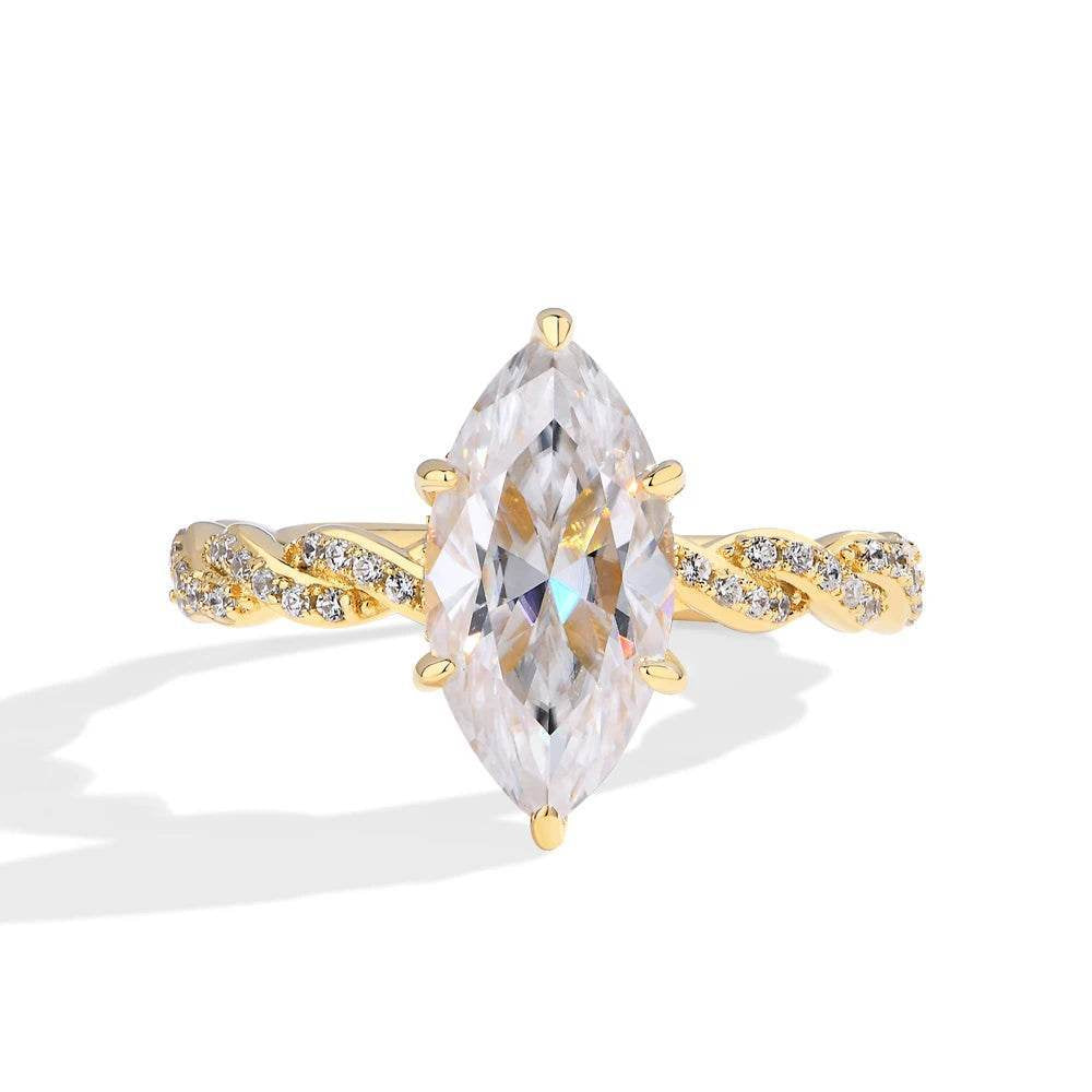 3ct Marquise Cut Moissanite Engagement Ring - SnaggIt
