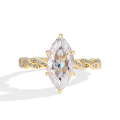 3ct Marquise Cut Moissanite Engagement Ring - SnaggIt