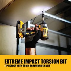 DEWALT Extreme Impact Pivoting Bit Holder & 10 Piece Torsion Screwdriving Set