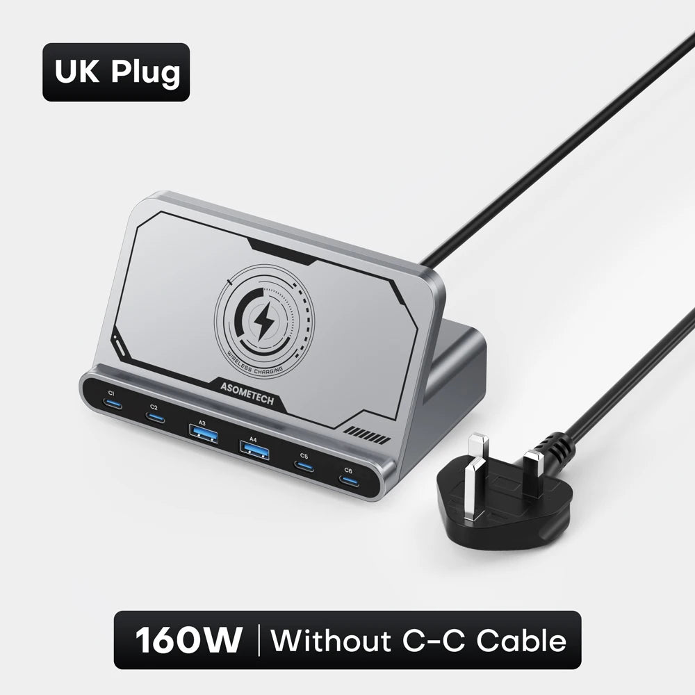 Wireless Fast Charger with 65W PD & 45W PPS Type-C Ports by Snagg A Charging Station