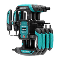 14 Piece T-Handle Hex Key Set – Metric & SAE Allen Wrenches with Two-Tip Design and Storage Rack for DIY, Auto & Bike Repair