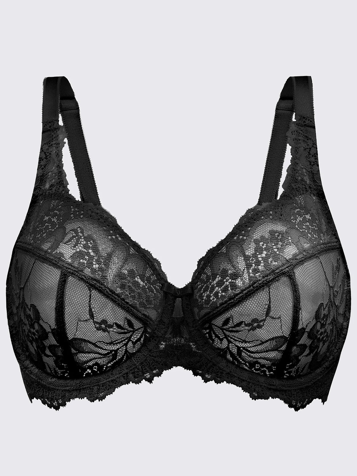 Plus Size Minimizer Bra | Full Coverage Lace Underwire Unlined