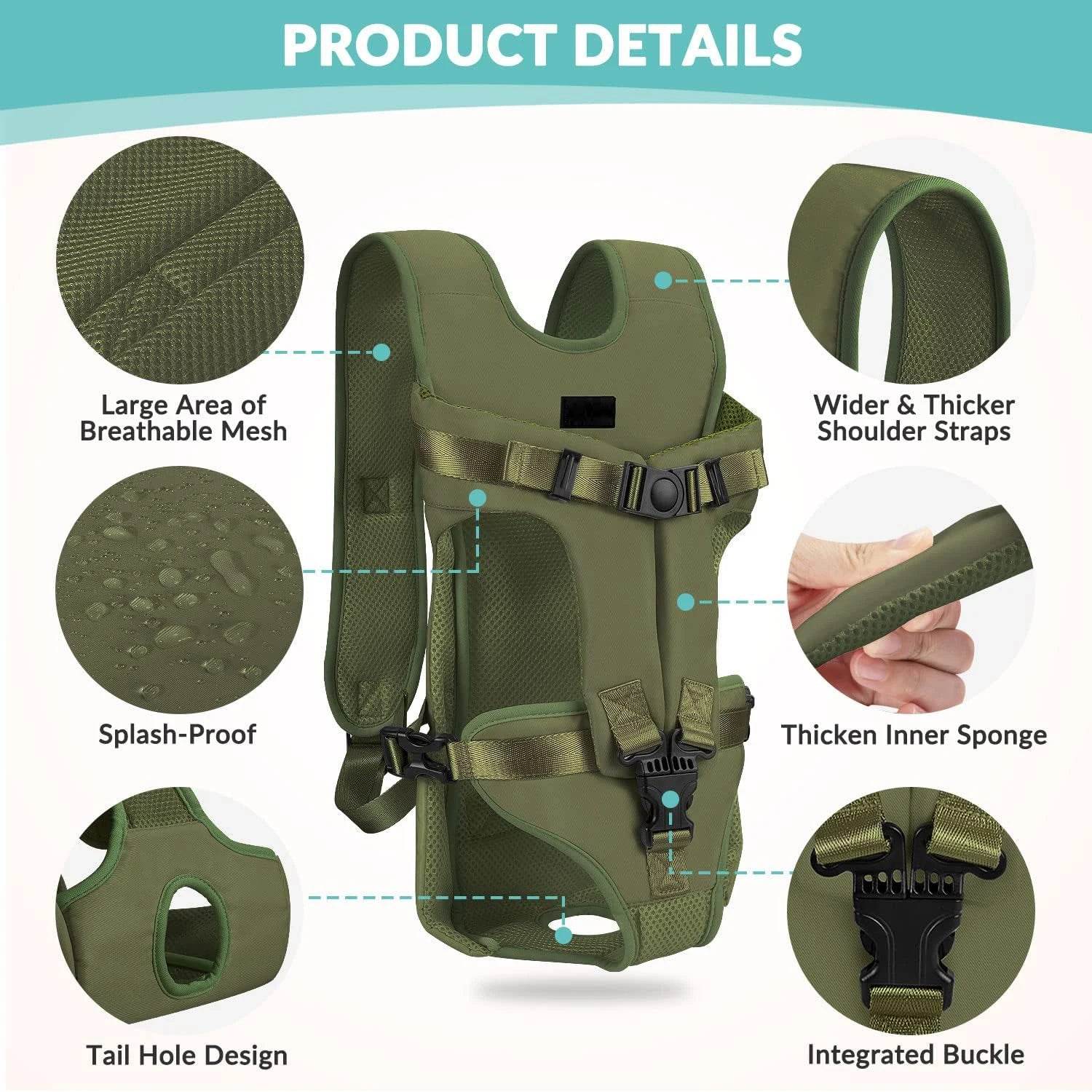 Adjustable Front & Backpack Dog Bag - SnaggIt