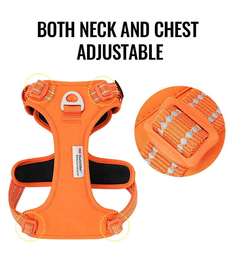 Tactical Orange Dog Harness by Snagg A Harness