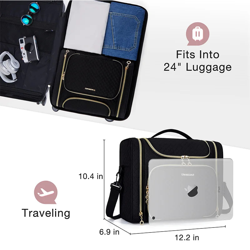 Women's Water-Resistant Makeup Bag – Large Capacity Toiletry & Cosmetic Travel Organiser