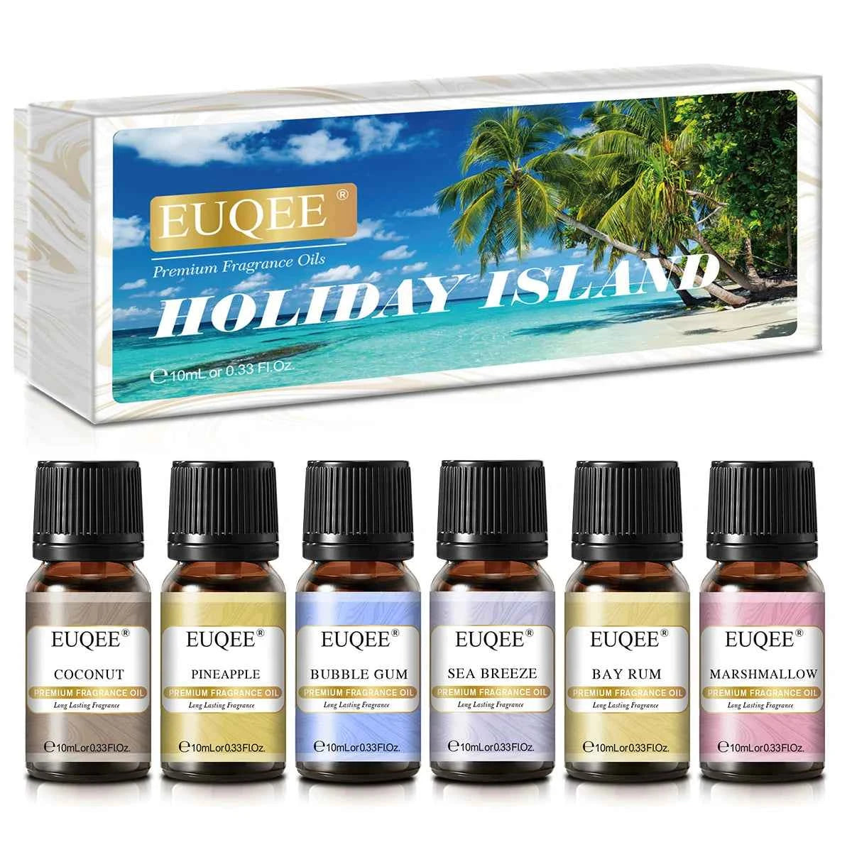 6 Piece Fragrance Oil Collection – 10ml Pure Natural Aroma Diffusion Set for Wellness & DIY Crafting