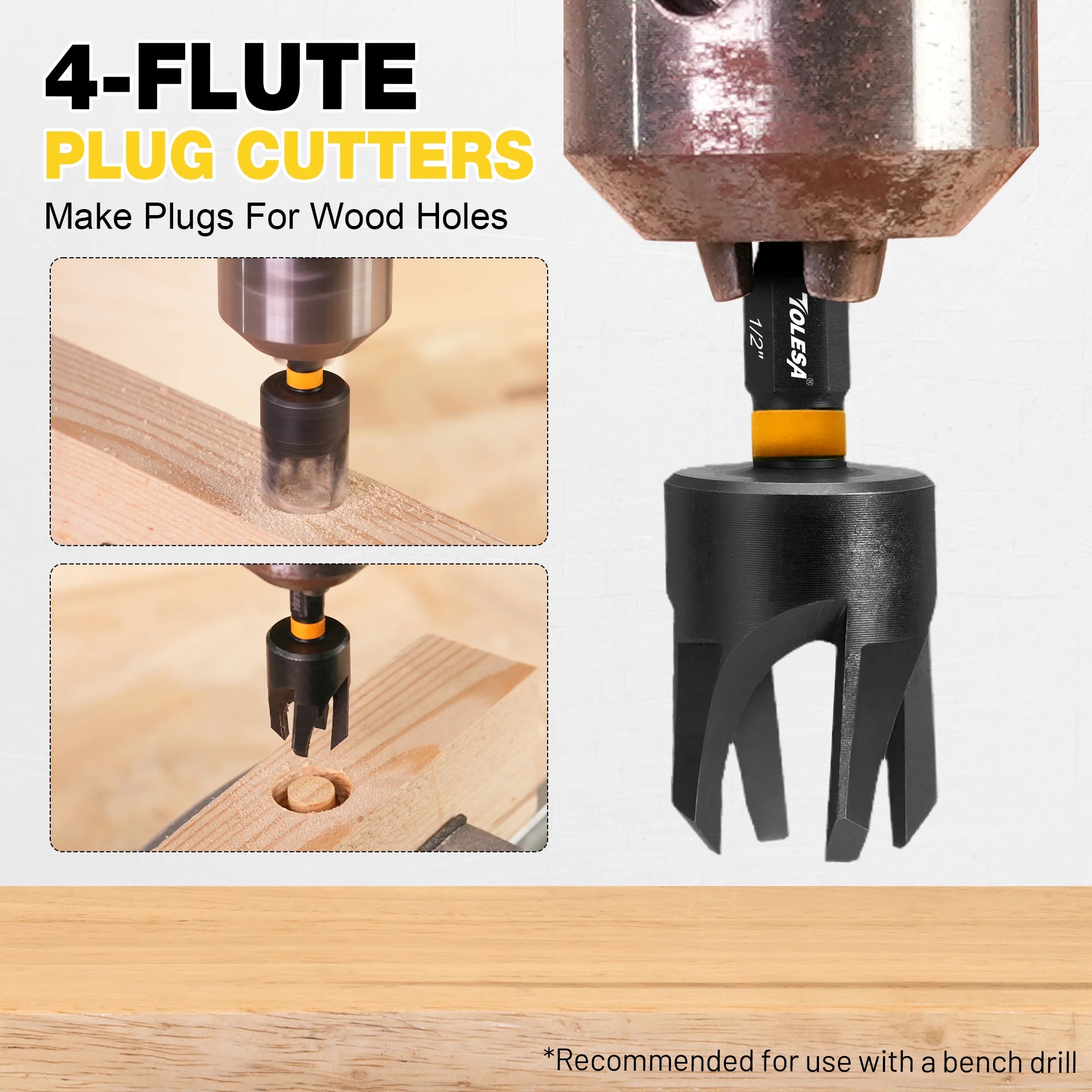 18pc Countersink Drill Bit Set for Wood | Tapered Bits Wood Plug Cutter Extension Bit Holder Screwdriver