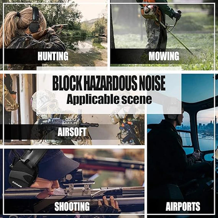 Tactical Earmuff Electronic Anti-noise Headphone by Snagg A Safety Headphones