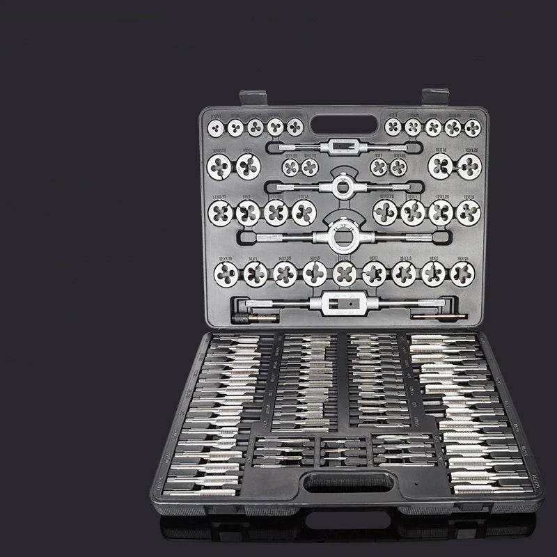 110pc Metric Tap & Die Set – High-Speed Steel Thread Cutting Kit with Taps, Dies & Wrenches - SnaggIt