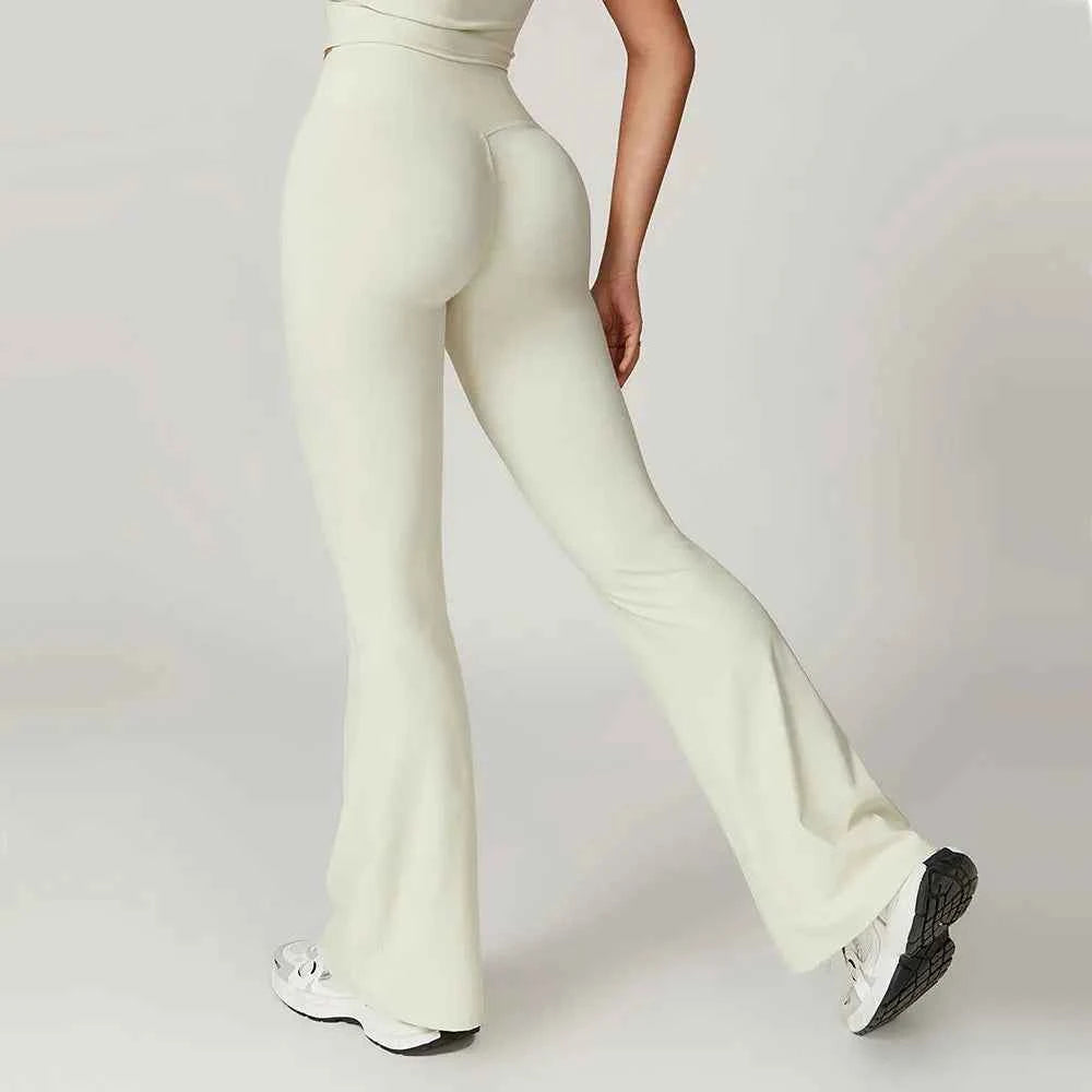 Women's Flared Yoga Pants | High Waist Bell-Bottom Lifting Dance Tights Gym Breathable Leggings