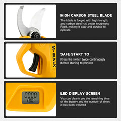 20V Brushless Cordless Electric Pruning Shears – 25mm Power Cutter for Garden & Tree Trimming - Dewalt 20 V Batteries