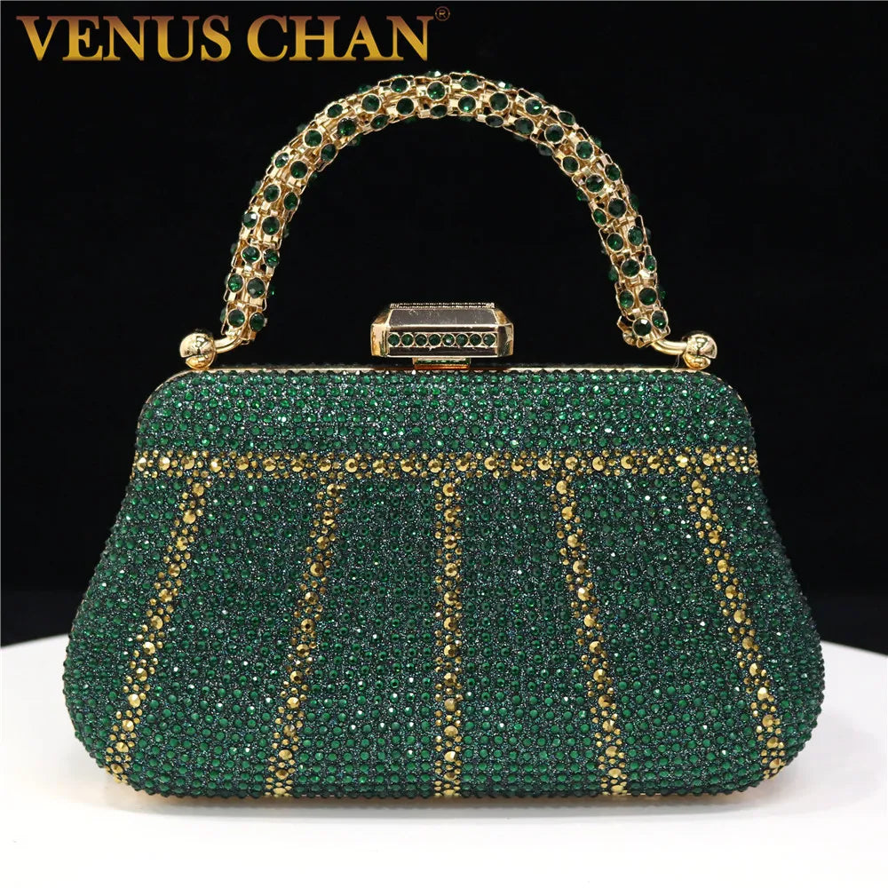 Exquisite Rhinestone Handle Evening Bag