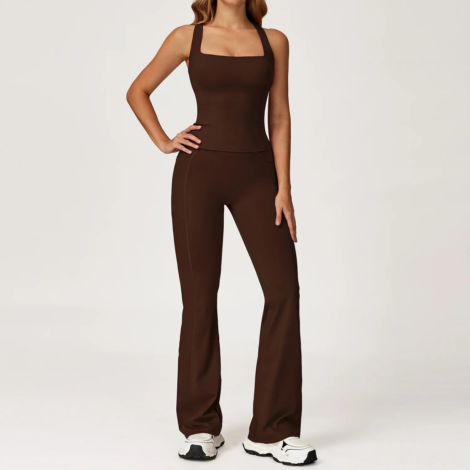 Women's 2-Piece Yoga Tracksuit | Push-Up Bra & High Waist Leggings Gym Fitness Sportswear