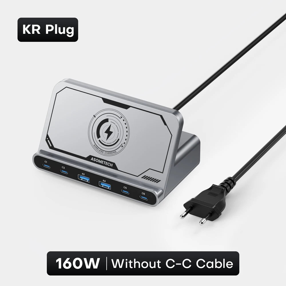 Wireless Fast Charger with 65W PD & 45W PPS Type-C Ports by Snagg A Charging Station