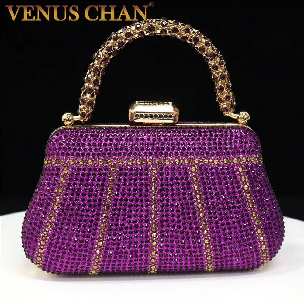 Exquisite Rhinestone Handle Evening Bag
