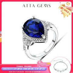 Blue Sapphire Pear Cut Ring