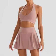 Women's Sports Bra & Flared Trousers Yoga Set | Gym Fitness Tracksuit Workout Sportswear Athletic