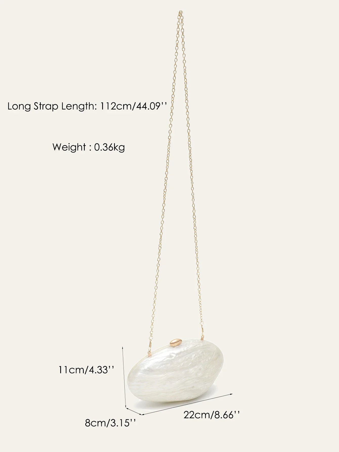 Shell-Shaped Acrylic Evening Clutch