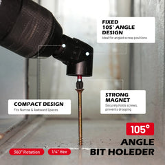 14 Pcs Impact Socket Adapter Set – Quick-Release & Magnetic Drill Bit Extensions with Swivel & Right Angle Adapters