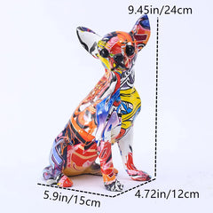 Graffiti Chihuahua Resin Sculpture by Snagg A Sculpture