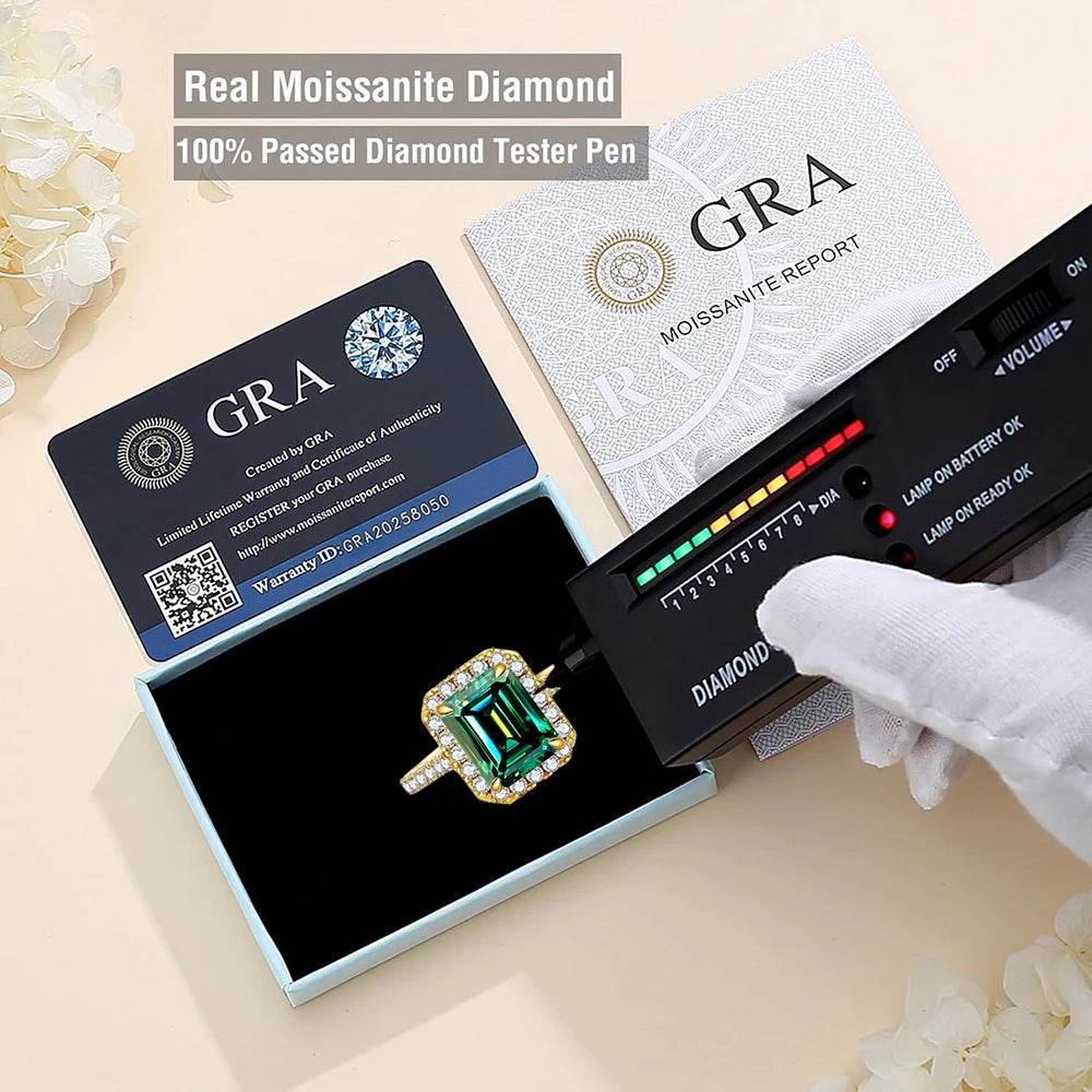 2ct Green Moissanite Ring - SnaggIt