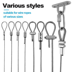 Stainless Steel Wire Rope Clamps 2/3mm | Adjustable Screw Cable Fastener Clip Sling Fitting 10pcs