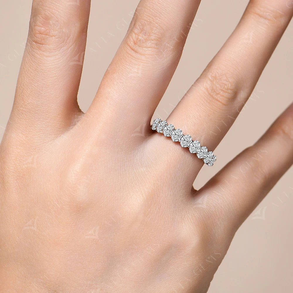 1.8CTW Oval Cut Moissanite Ring