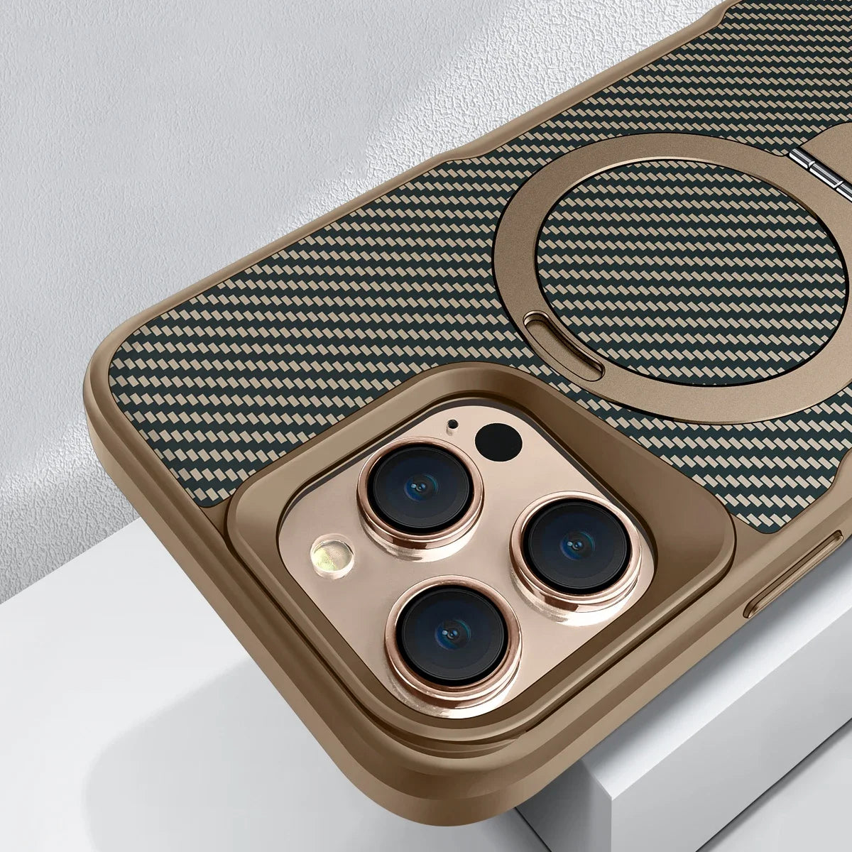 Carbon Fibre Pattern Magsafe phone case for iPhone 16 Series by Snagg A Phone Case